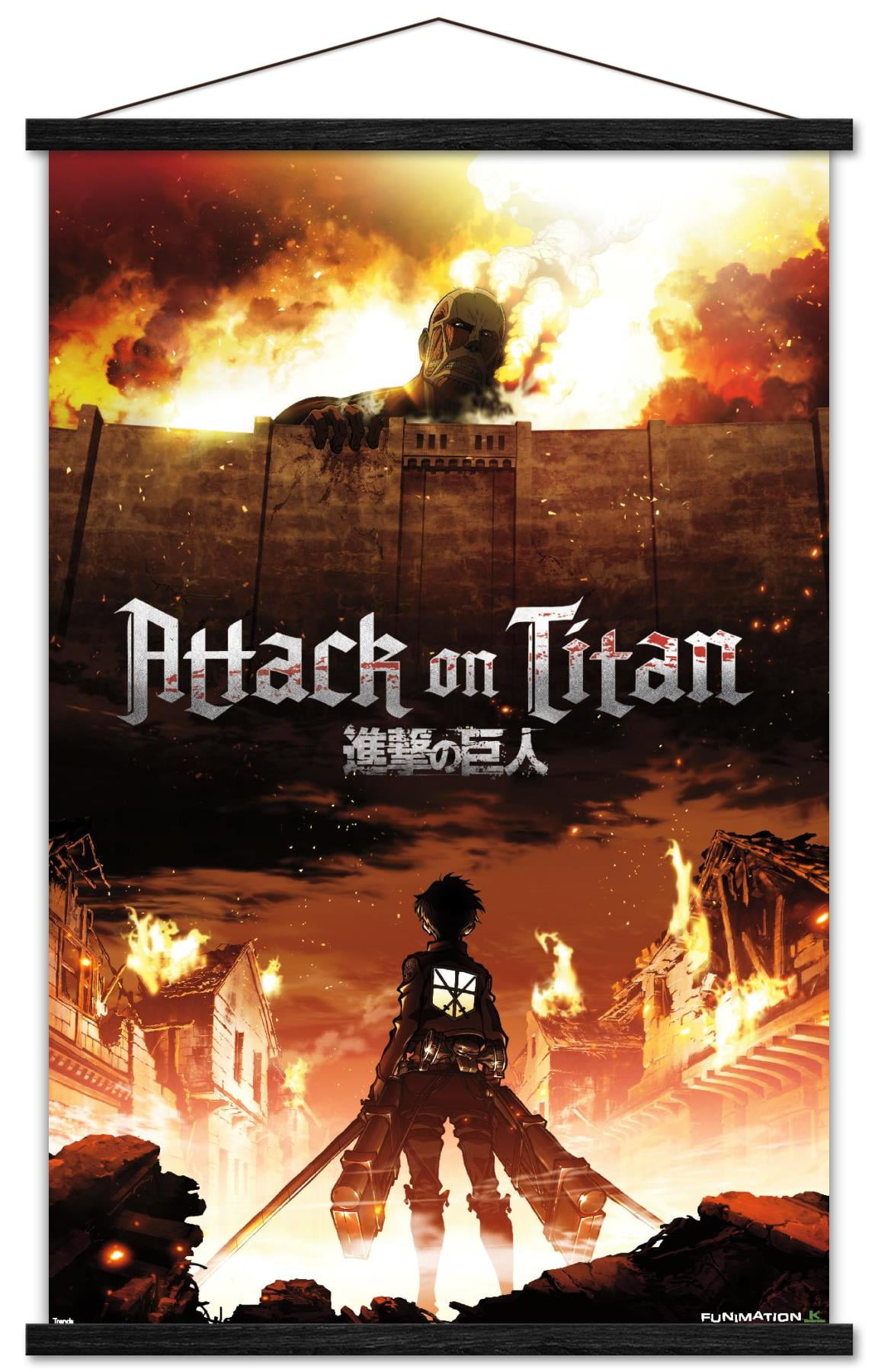 AOTL ポスター Attack on Titan - Fire Wall Poster, 22.375
