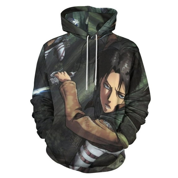 Attack on Titan Hoodies for Men Women, Unisex Anime Pullover Hooded with Pocket, Adults Long Sleeve Hooded Sweatshirt, S-6XL