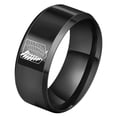 thumbnail image 1 of Attack on Titan Logo Black Stainless Steel Band Ring Size 12, 1 of 1