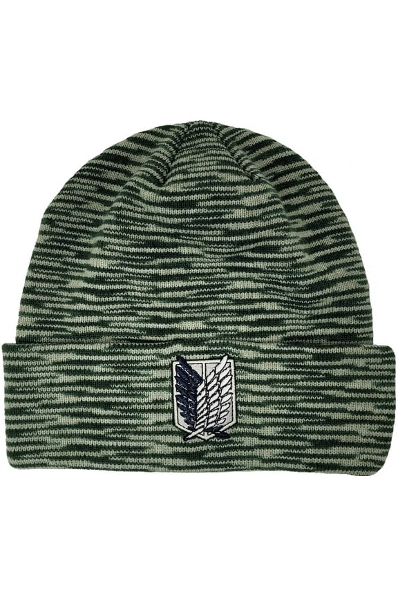 Men's Scout Regiment Wings of Freedom Space Dye Yarn Cuffed Beanie Hat