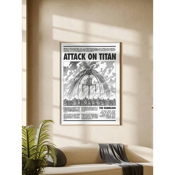 Attack on Titan Poster, AOT Print, Anime Poster Unframed Size 24''x36'' GooGate