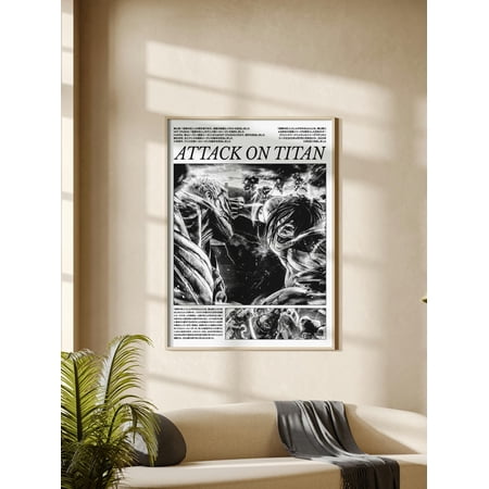 Attack on Titan Poster, AOT Print, Anime Poster Unframed Size 24''x36'' GooGate