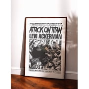 Attack on Titan Poster, Levi Ackerman Anime Art Unframed Size 24x36 GooGate