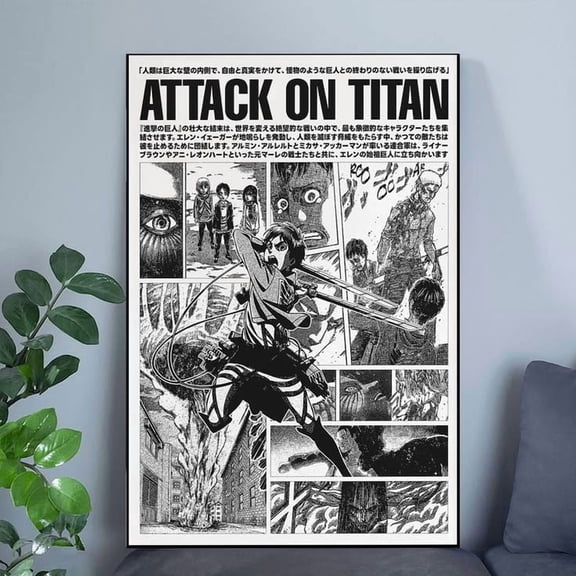 Attack on Titan Poster V6 – Anime Wall Art, Shingeki No Kyojin Print Poster Size 24''x36'' - Googate