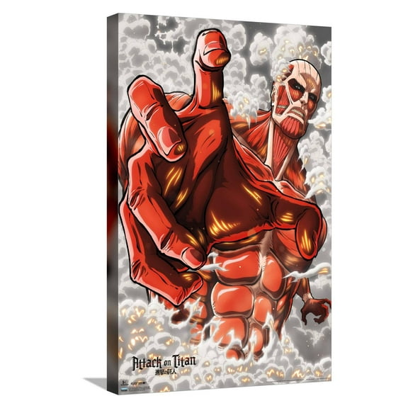 Attack on Titan: Season 2 - Armored Titan Canvas Wall Poster, 14.725" x 22.375"