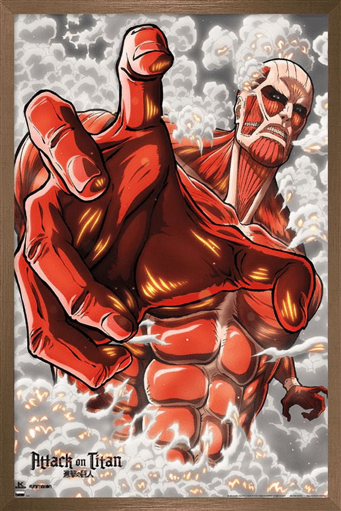 Attack on Titan: Season 2 - Armored Titan Wall Poster, 22.375" x 34", Framed