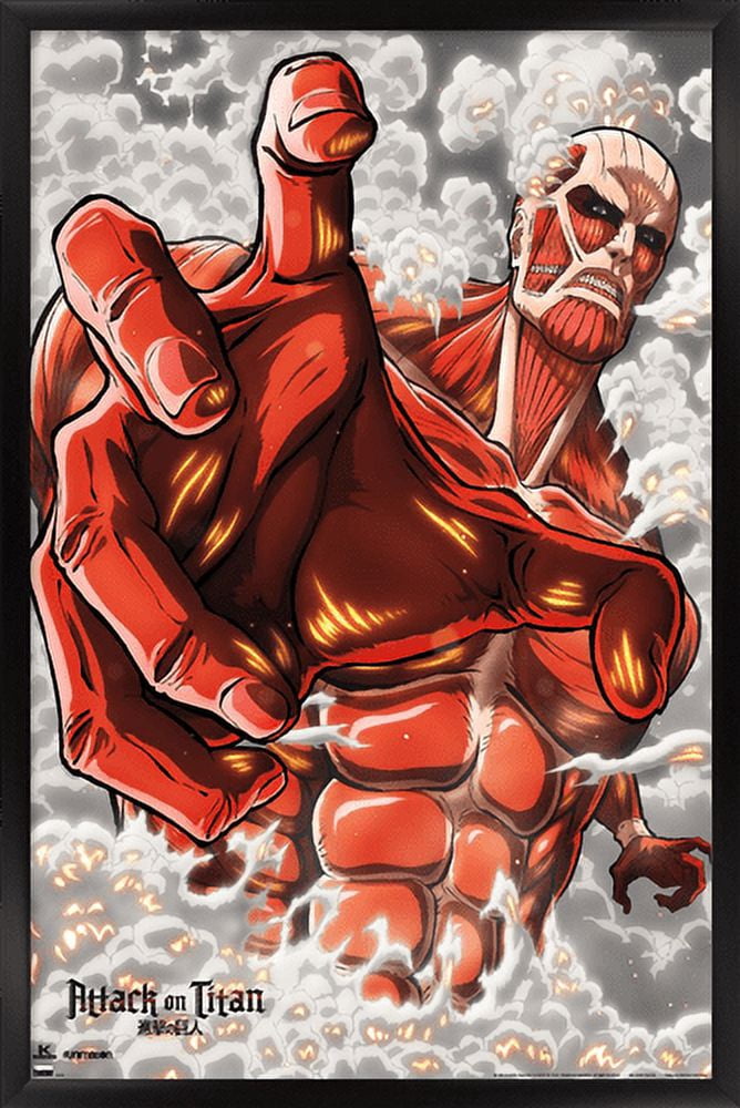 Attack on Titan: Season 2 - Armored Titan Wall Poster, 22.375" x 34", Framed