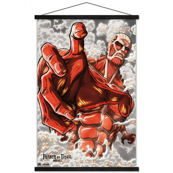 Attack on Titan: Season 2 - Armored Titan Wall Poster with Wooden Magnetic Frame, 22.375" x 34"