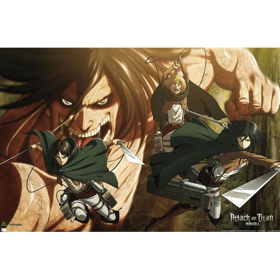 Attack on Titan: Season 2 - Attack Titan Wall Poster, 22.375" x 34"