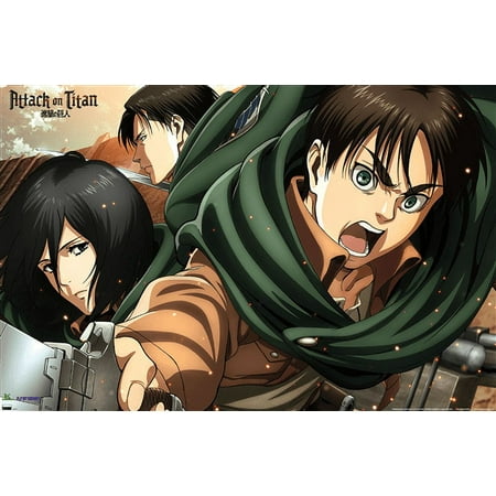 Attack on Titan: Season 2 - Intense Wall Poster, 22.375" x 34"
