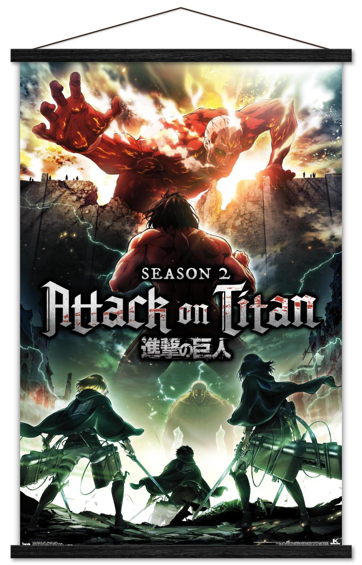 Attack on Titan Season 2 Teaser One Sheet Wall Poster with — free download