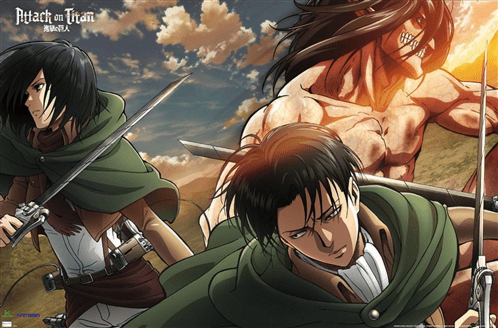 Trends International Attack on Titan - Attack Wall Poster, 22.375 x 34,  Unframed Version