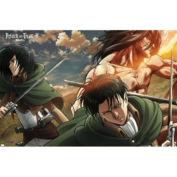 Attack on Titan: Season 2 - Trio Wall Poster, 22.375" x 34"