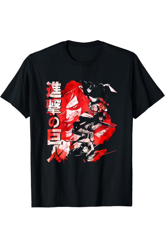 Attack on Titan Season 2 Watercolor Collage Anime T-Shirt