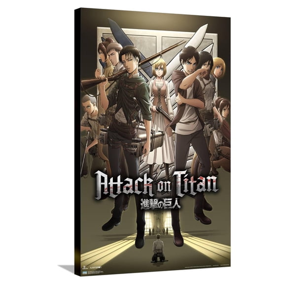 Attack on Titan: Season 3 - Group Canvas Wall Poster, 22.375" x 34"