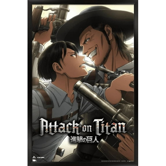 Attack on Titan: Season 3 - Stalemate Wall Poster, 14.725" x 22.375", Framed