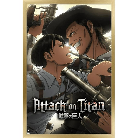 Attack on Titan: Season 3 - Stalemate Wall Poster, 14.725" x 22.375", Framed