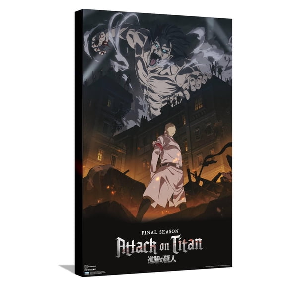 Attack on Titan: Season 4 - Key Visual 1 Canvas Wall Poster, 14.725" x 22.375"