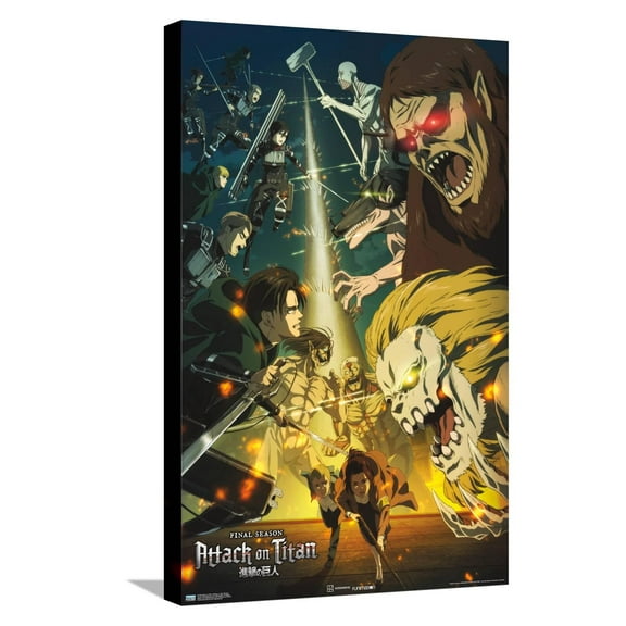 Attack on Titan: Season 4 - Key Visual 3 Canvas Wall Poster, 14.725" x 22.375"