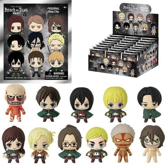 Attack on Titan Series 2 3D Foam Bag Clip Random 6-Pack