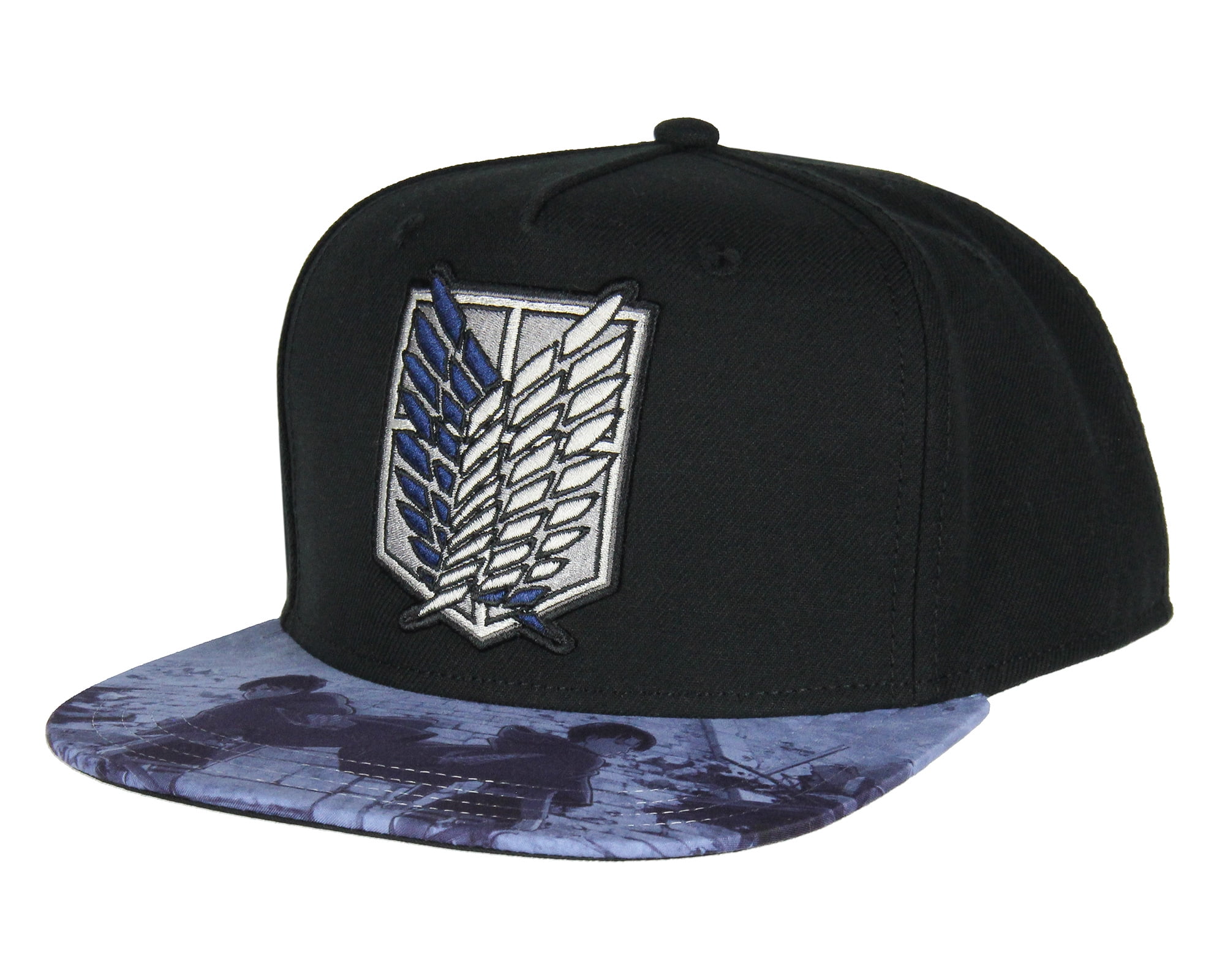 Attack on Titan Sublimated Brim Embroidered Regiment Shield Adjustable Snapback Hat Adult OSFM