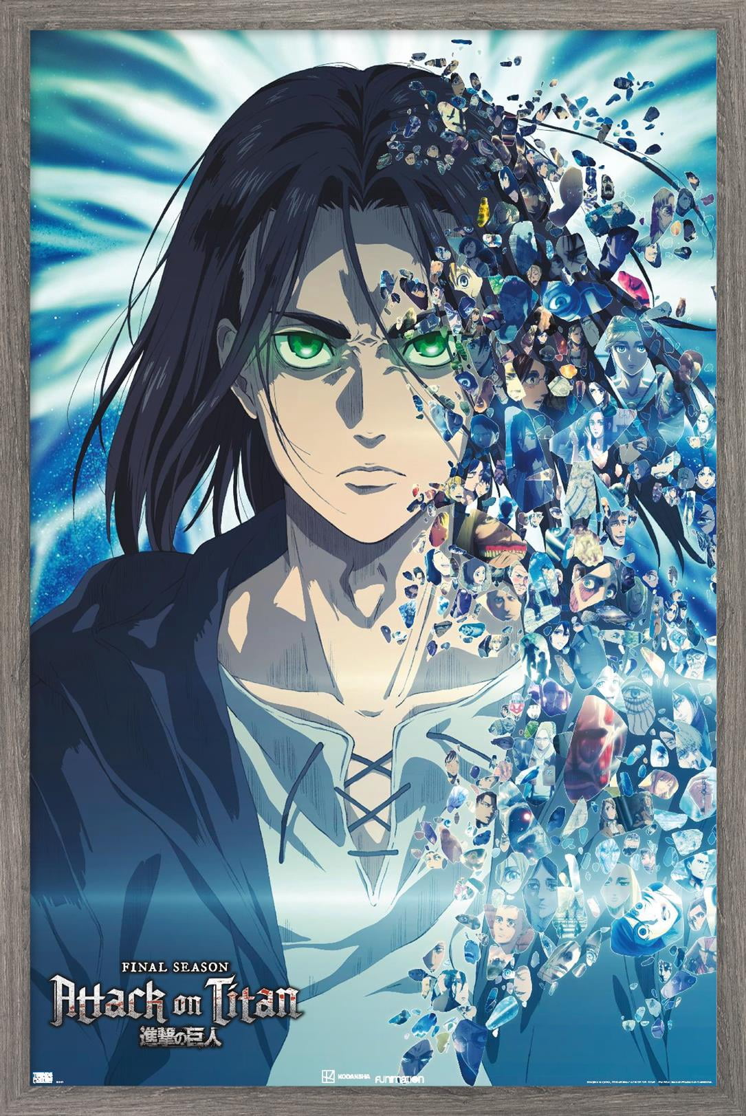 Attack on Titan: The Final Season - Fragments Wall Poster, 14.725" x 22.375" Framed