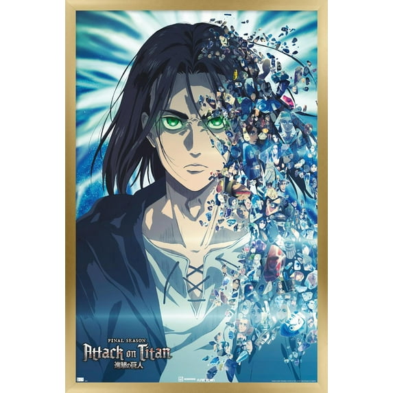 Attack on Titan: The Final Season - Fragments Wall Poster, 14.725" x 22.375" Framed