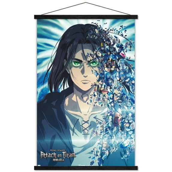 Attack on Titan: The Final Season - Fragments Wall Poster with Magnetic Frame, 22.375" x 34"