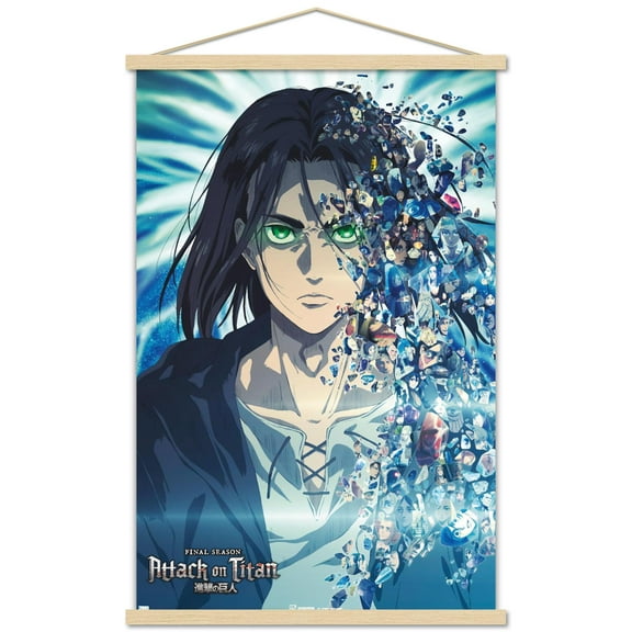 Attack on Titan: The Final Season - Fragments Wall Poster with Magnetic Frame, 22.375" x 34"