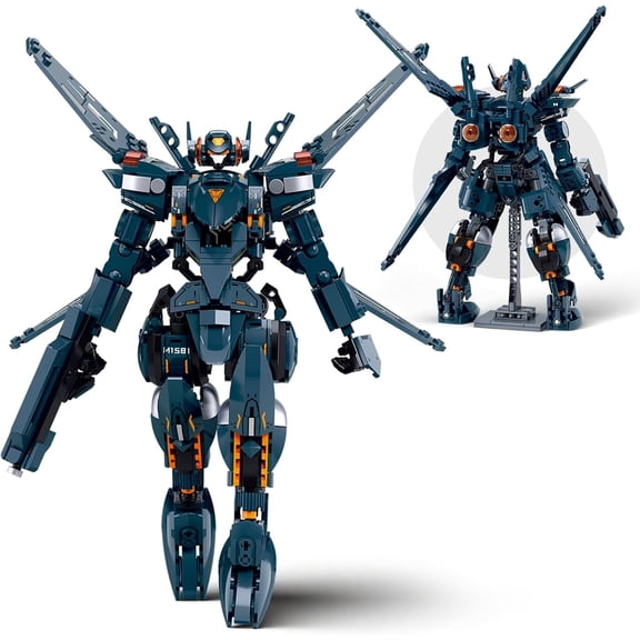 Attacker Mech Robot Transforming Building Blocks Set for Adults,City Warrior Justice Hero Soldier Mech Model Building Kit, Cool Creative Robots Toys Gift for Teens, 569 Pieces