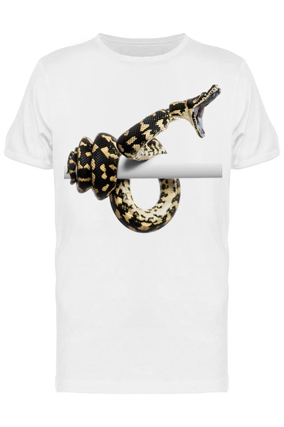 Attacking Jungle Carpet Python T-Shirt Men -Image by Shutterstock, Male Large