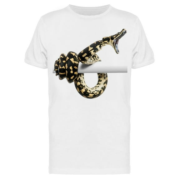 Attacking Jungle Carpet Python T-Shirt Men -Image by Shutterstock, Male Medium
