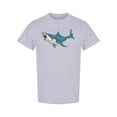 thumbnail image 1 of Attacking Shark Side View T-Shirt Men -Image by Shutterstock, Male 3X-Large, 1 of 2