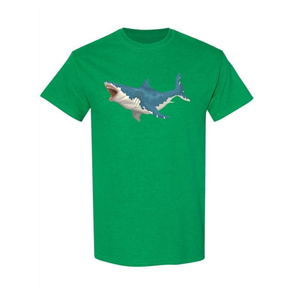 Attacking Shark Side View T-Shirt Men -Image by Shutterstock, Male XX-Large