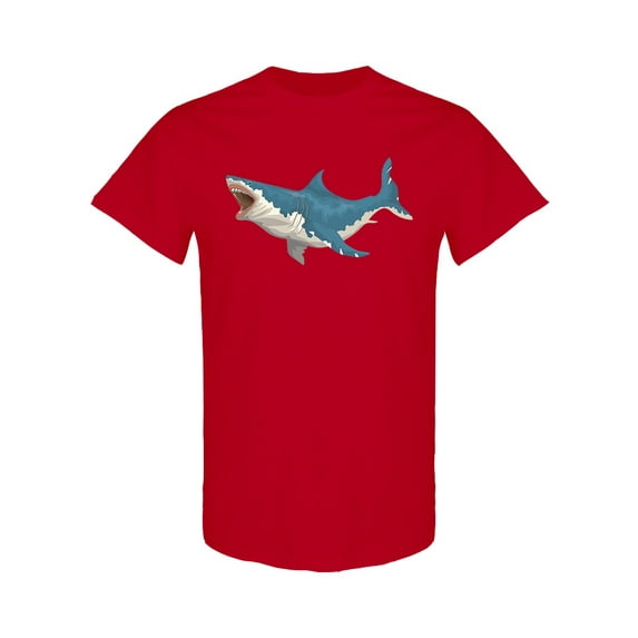 Attacking Shark Side View T-Shirt Men -Image by Shutterstock, Male XX-Large