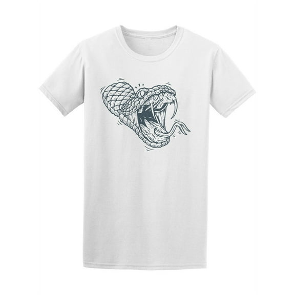 Attacking Snake Tattoo Style T-Shirt Men -Image by Shutterstock, Male Medium
