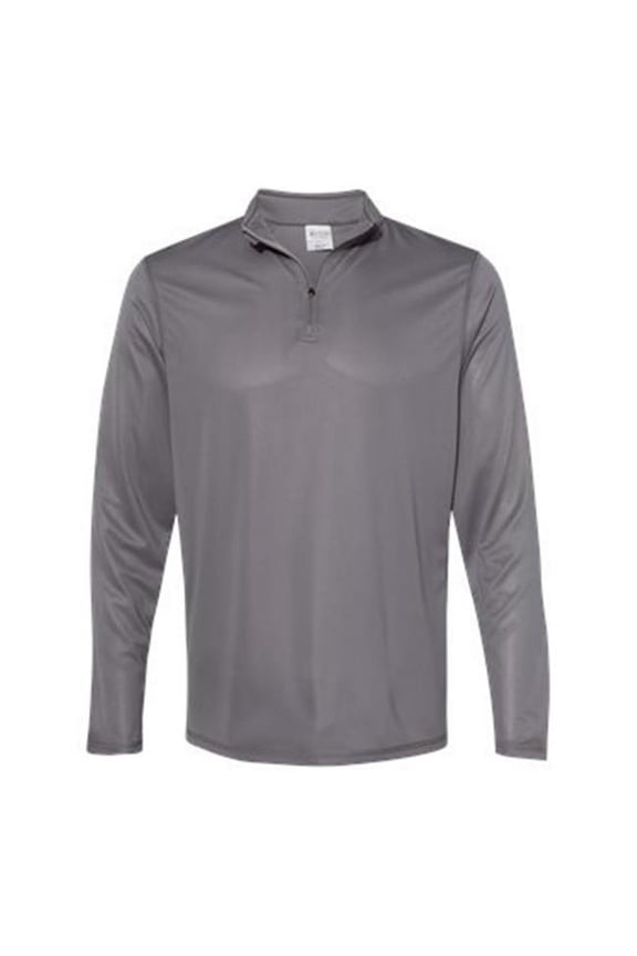 Attain True Hue Performance Quarter-Zip Pullover, Graphite - 3XL
