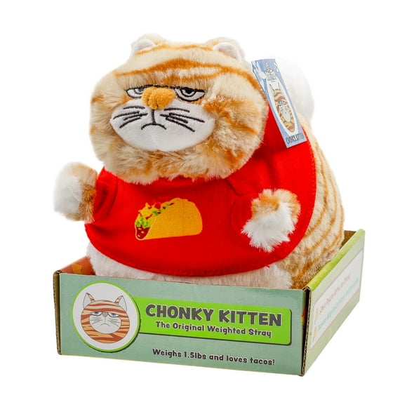 Attatoy Chonky Kitten Plush, Mini Fat Kitty Cat Stuffed Animal Toy
