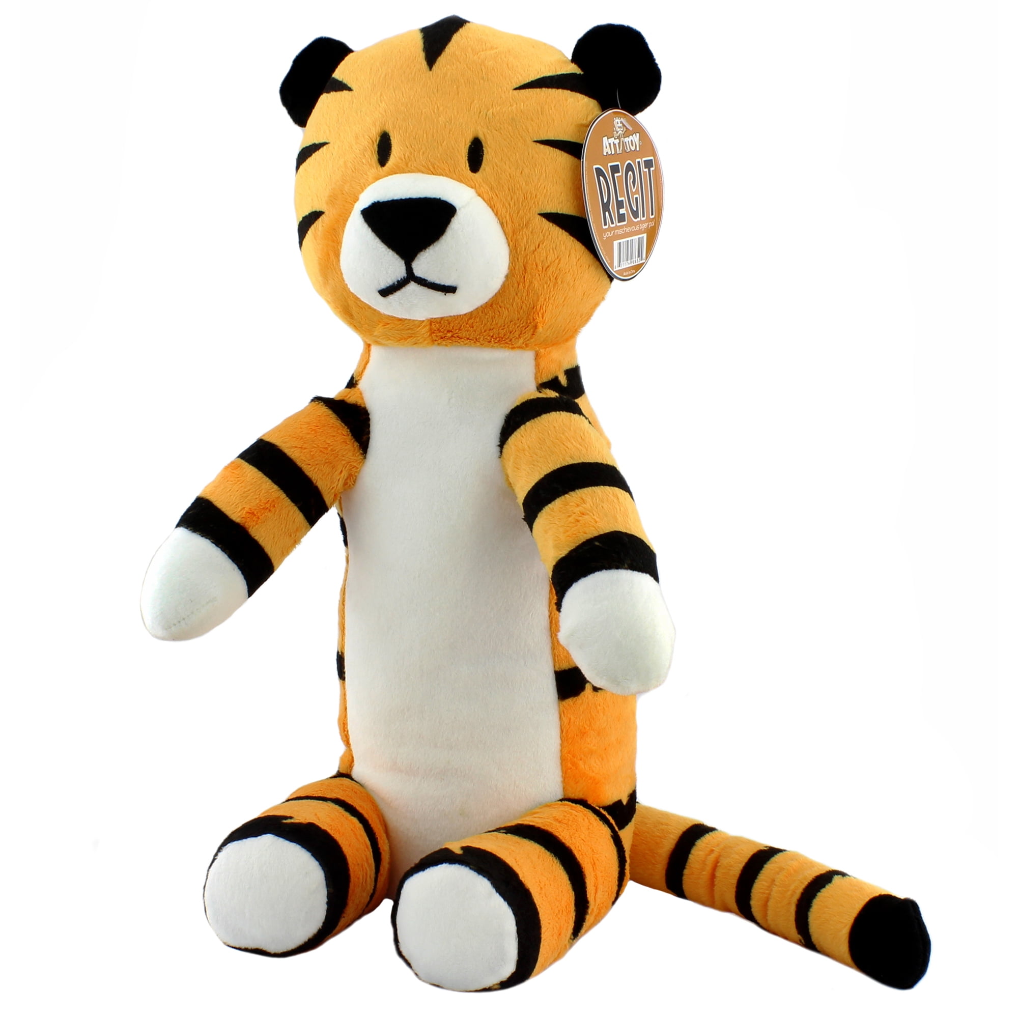 Attatoy Regit the Plush Tiger Toy, 17-Inch Tall Striped Sitting Tiger Stuffed Animal