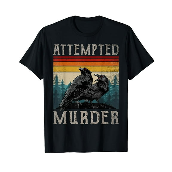 Attempted Murder Crows & Ravens Edgar Allen Poe T-Shirt