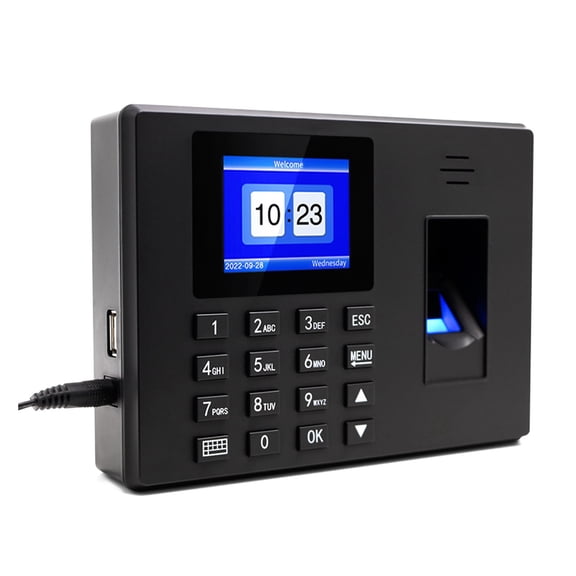 Attendance Machine Fingerprint/Password/ID With 2.4'' Display Screen Time Clock Support Employee Checking-in Recorder - Efficient Management