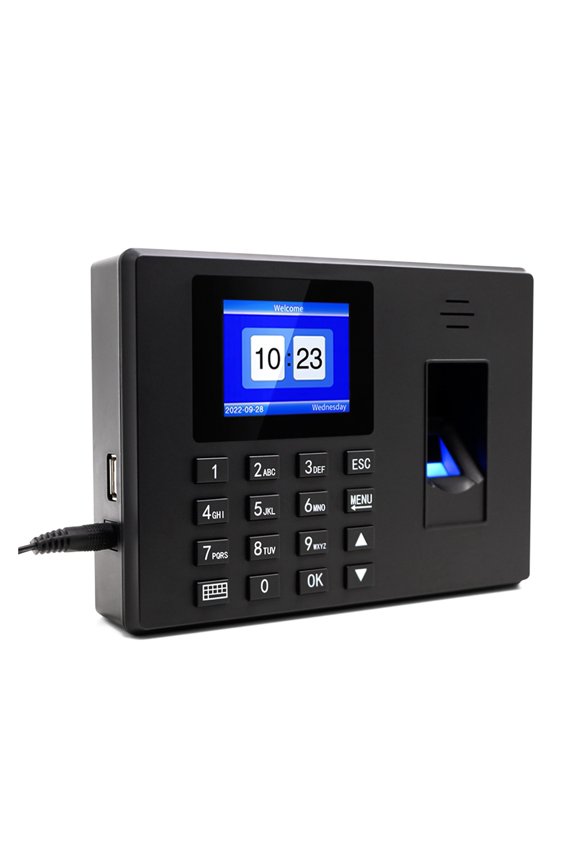 Attendance Machine Fingerprint/Password/ID With 2.4'' Display Screen Time Clock Support Employee Checking-in Recorder - Efficient Management