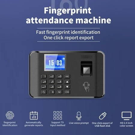 Attendance Machine,Time Attendance Prompt 11 Time Clocks Employee Lcd Screen Voice Time Clock Screen Voice Prompt Function Time 11 Function Inch Lcd Screen 2.4 Inch Lcd Mewmewcat