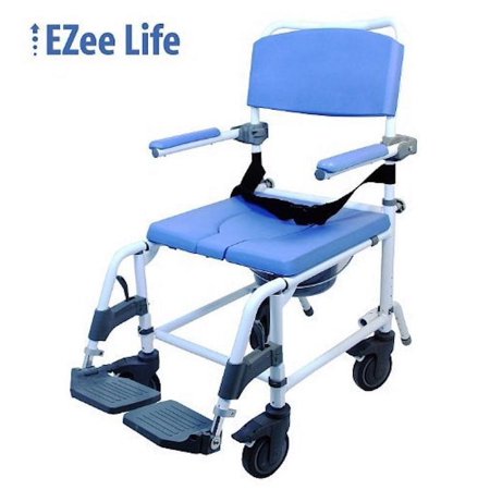 Attendant Shower Transport Chair Bath Toilet Commode Aluminum Adjustable