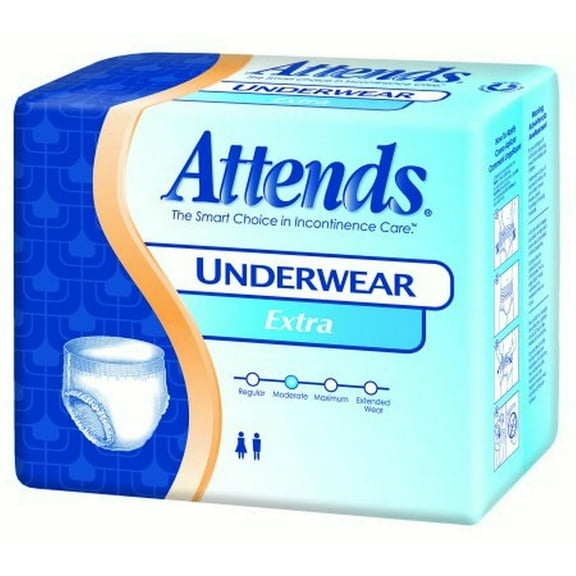 Attends Adult Absorbent Underwear Pull On Regular Disposable Moderate Absorbency - 56 Count