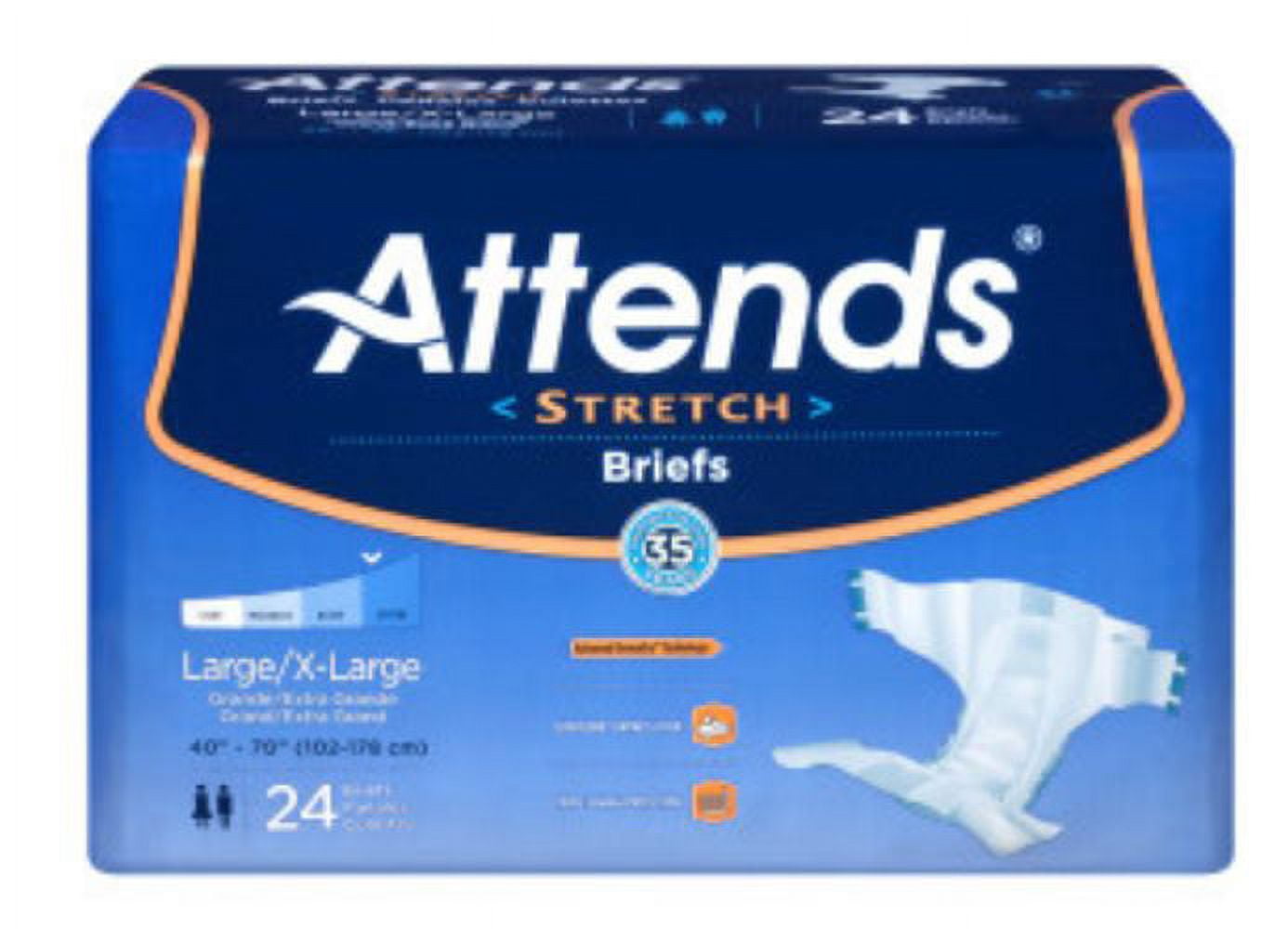 Attends Adult Incontinent Brief Stretch Tab Closure Large / XLarge