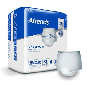 Attends Care Disposable Underwear Pull On with Tear Away Seams X-Large, APV40, Moderate, 14 Ct