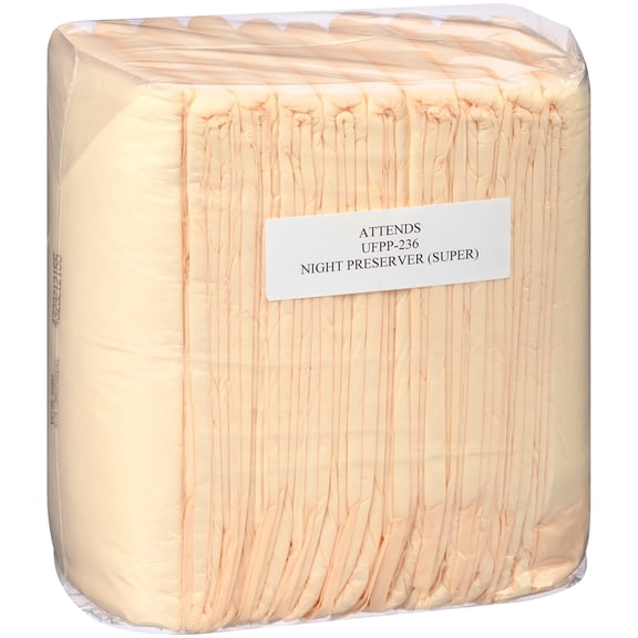 Attends Care Night Preserver Disposable Underpad Heavy Absorbency Cellulose / Polymer 23X36" UFPP-236 150 pads