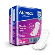 Attends Female Incontinent Pad Contoured 10.5" L LP0300, 20 Ct