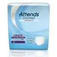 thumbnail image 1 of Attends Discreet Underwear, Incontinence Underwear Day Or Night Extended Wear Absorbency, L, 56 Count, 1 of 5